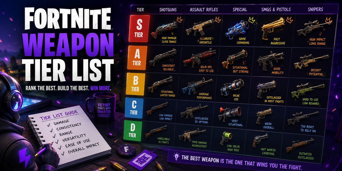 Fortnite Weapon Tier List